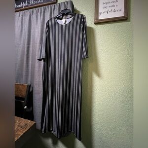Zadie B’s Black and White Striped Maxi Dress Layering Dress